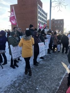 CUPE supports AUPE Rally at Grande Prairie City Hall 